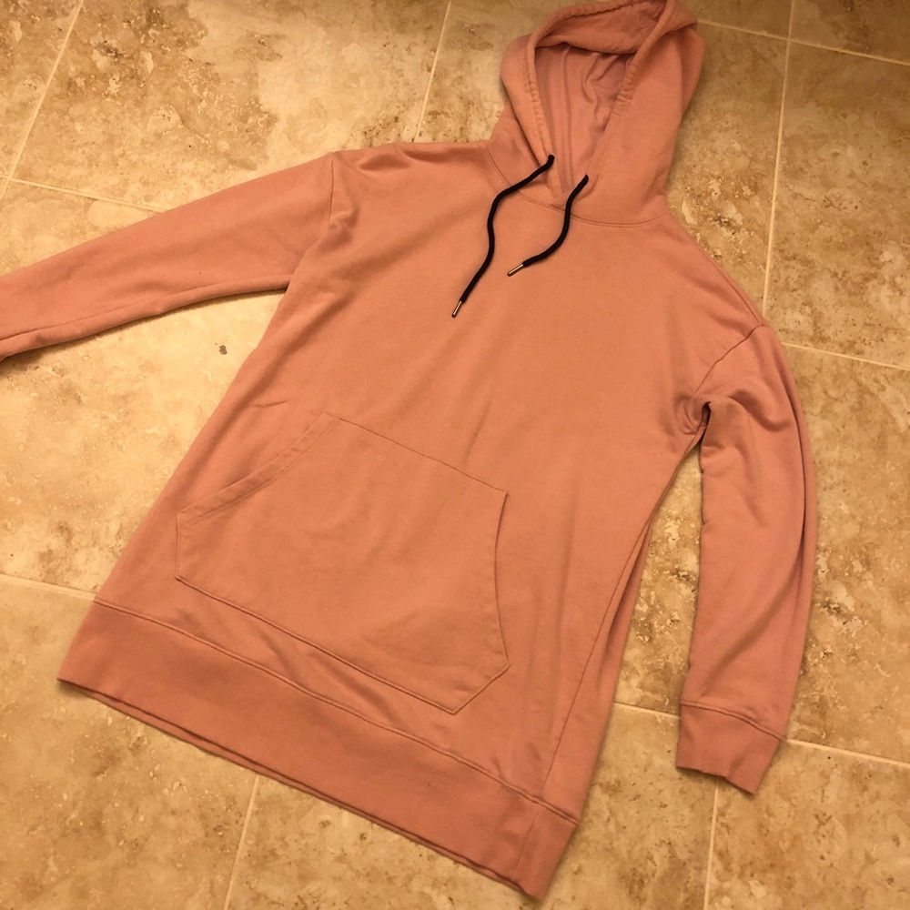 Women’s Pink Oversized Hoodie (Forever 21) Size: M